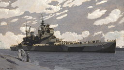 INF3-34_Battleship_in_Suez_Canal,_HMS_Howe_Artist_Charles_Pears_1939-1946.jpg