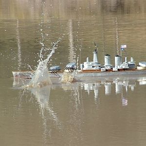 USS North Carolina lets loose