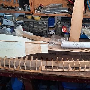 HMS Exeter sanded, and dry fitting